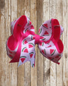 Double Ribbon 6in Boutique Bows - Fruit - Gabskia